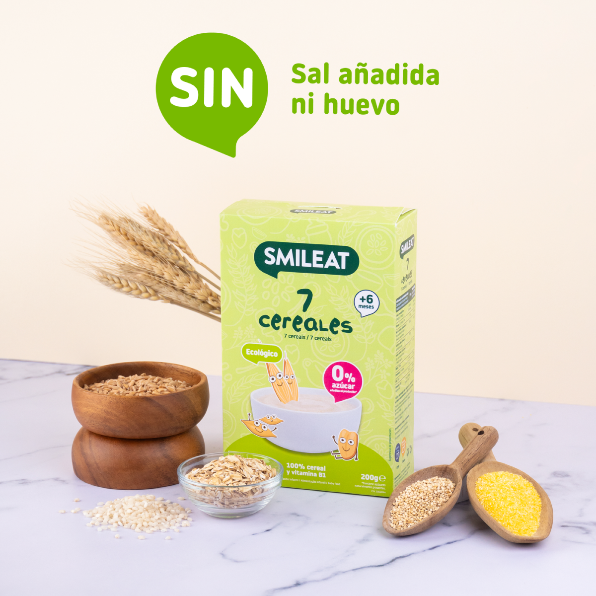 Papa de Cereais Smileat Eco 7 200 g