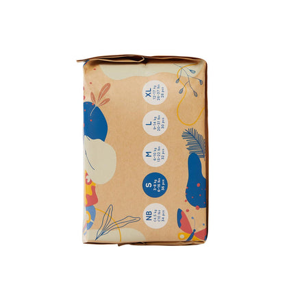ECOBOOM - Fralda de Bambu Eco Boom. 70% biodegradável, hipoalergénica (tamanho 2/P, 3-8 kg, embalagem de 4 saquetas, total de 144 fraldas)