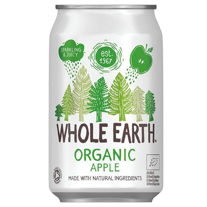 Embalagem de 6 refrigerantes de maçã biológicos, 330 ml. Whole Earth