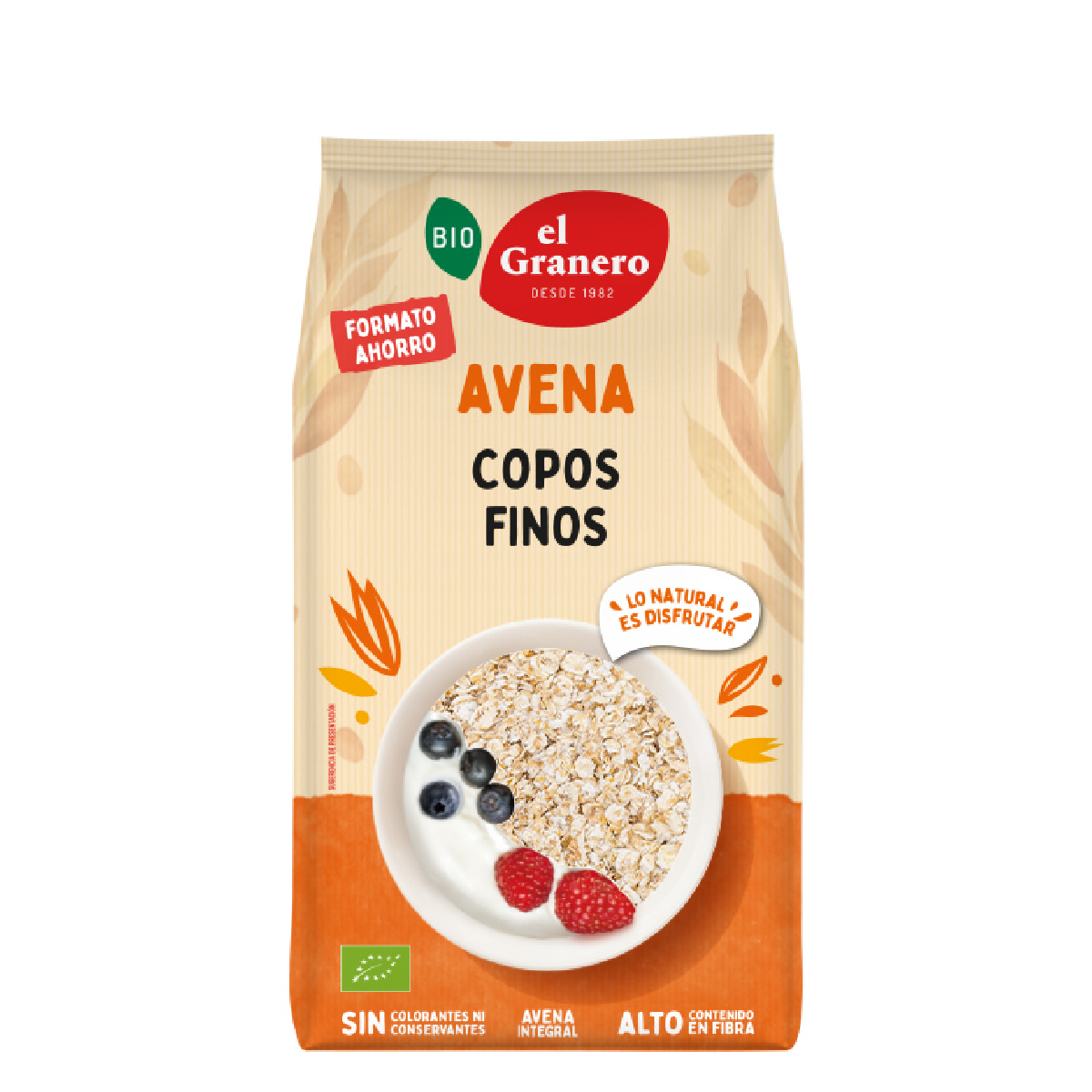 Flocos Finos de Aveia Integral BIO El Granero 1,5 Kg