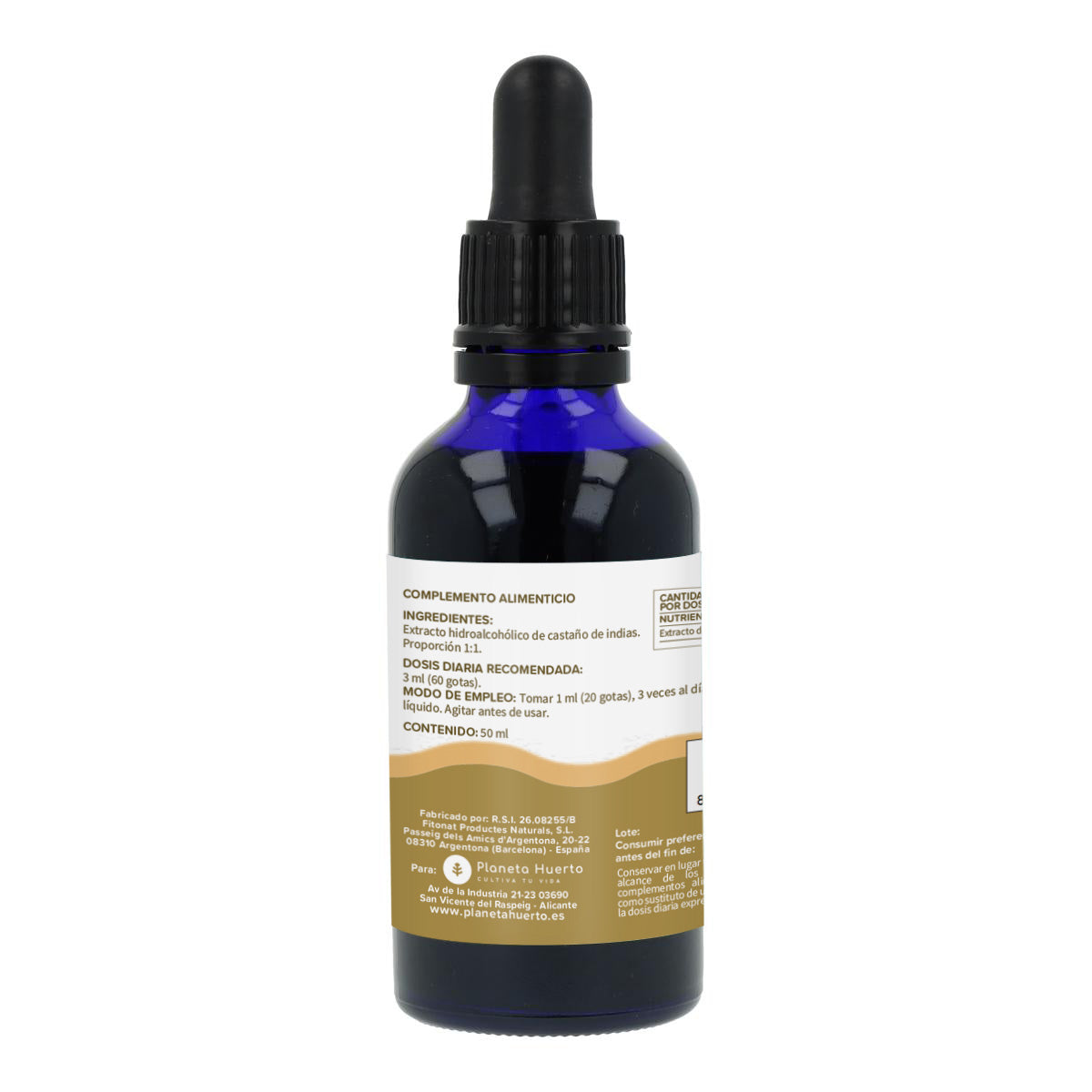 Extrato de Castanha da Índia Planeta Huerto 50 ml.