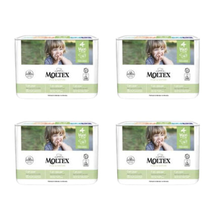 Pacote de poupança fraldas T4 (9-15 kg) Moltex Pure &amp; Nature, 200 unidades