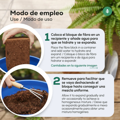 Substrato de Fibra de Coco Planeta Huerto 9 Litros 