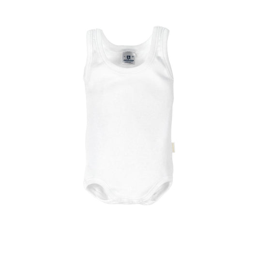Body desportivo sem mangas, branco, tamanho 18