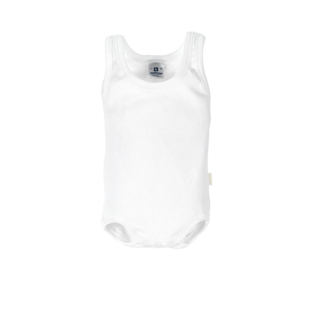 Body desportivo sem mangas, branco, tamanho 12
