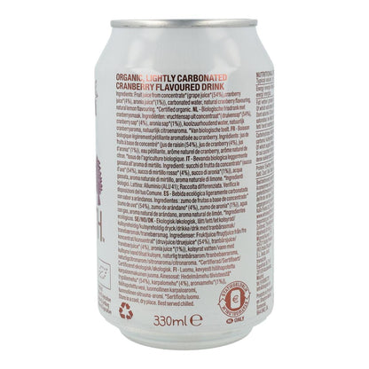 Embalagem de 6 refrigerantes orgânicos de mirtilo, 330 ml. Whole Earth