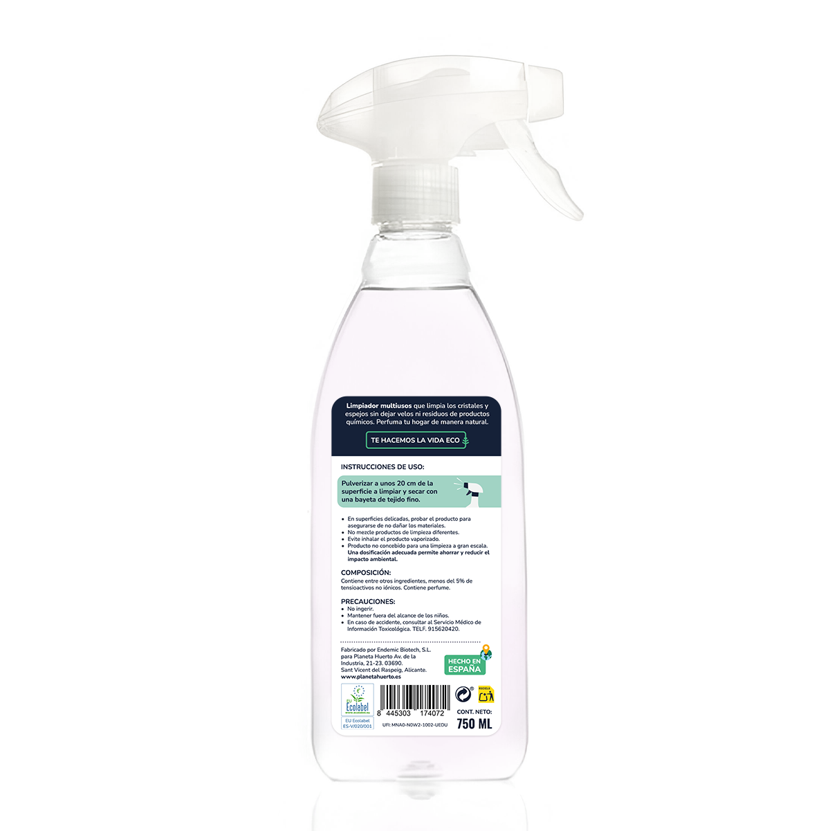 Limpa Vidros e Multiusos Eco Planeta Huerto 750ml