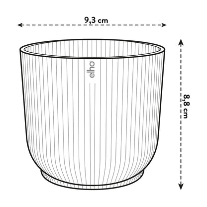 Maceta Blanco Lino Vibes Fold Round Mini Elho 9cm 100% reciclado