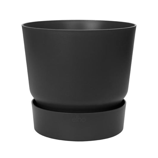 Floreira Elho Greenville Antracite 30 cm com Pires Integrados