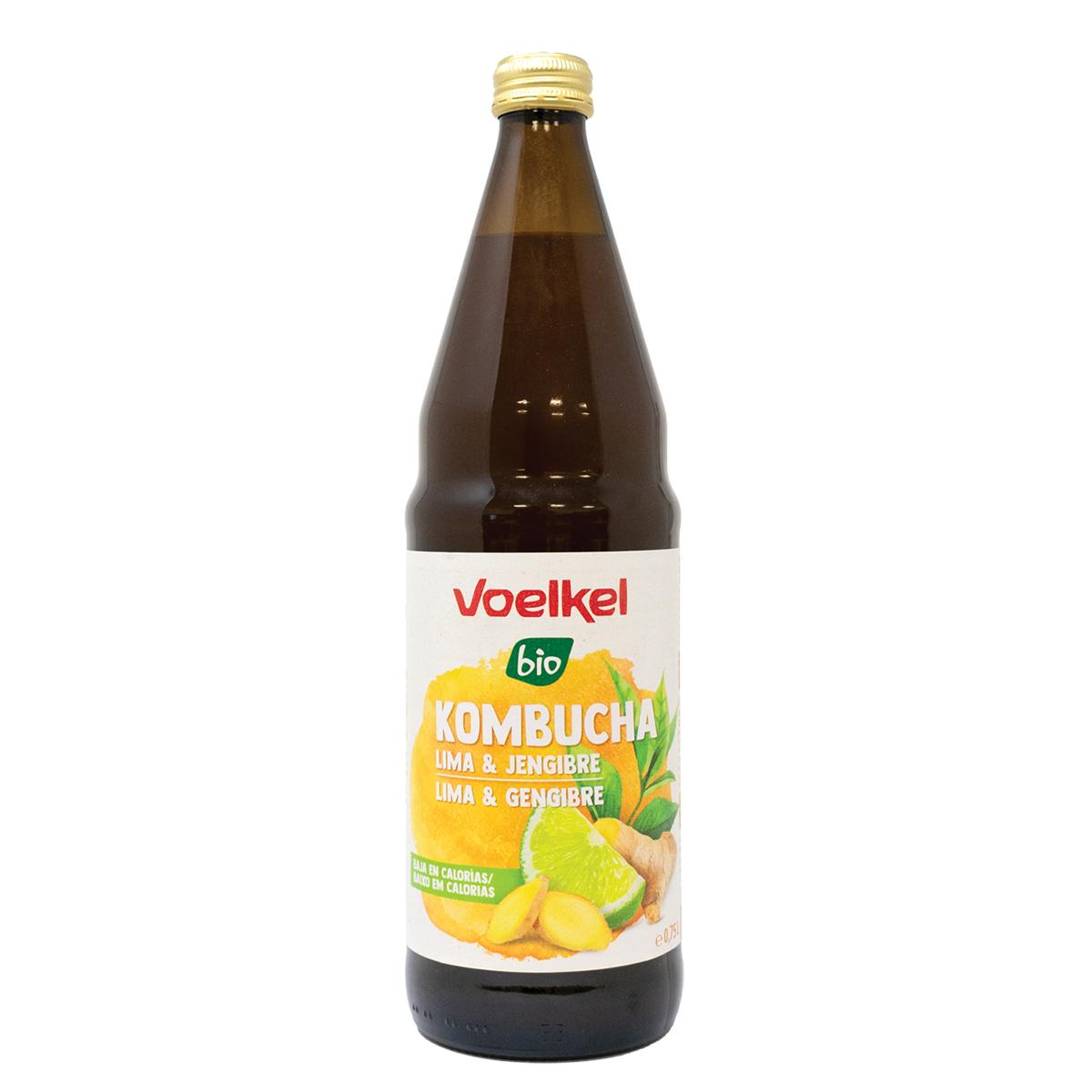 Kombucha de limão e gengibre Voelkel biológico 750 ml