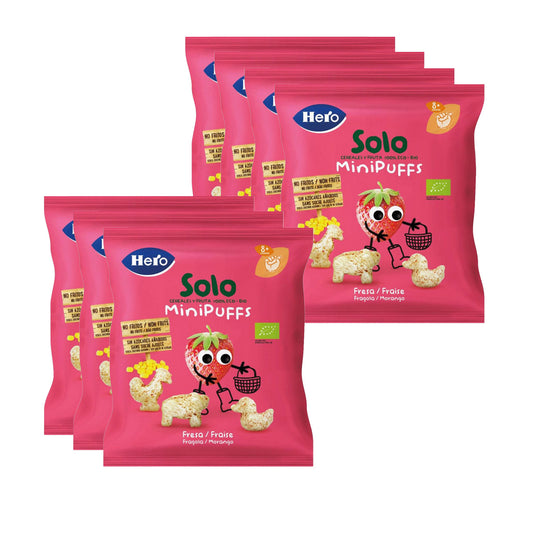 Pack de 7x Eco Morango Snacks 18 g - Hero Solo