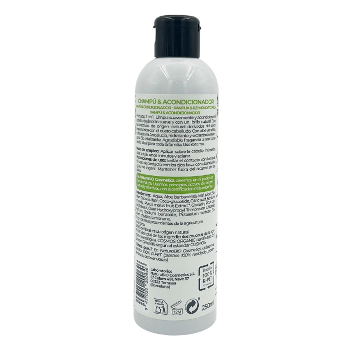Champô e condicionador 2 em 1 Vitality Aloe &amp; Apple Bio 250 ml NaturaBIO