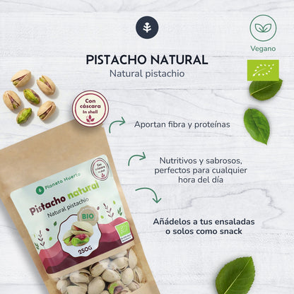 Pistácio com casca natural ECO Planeta Huerto 250 g