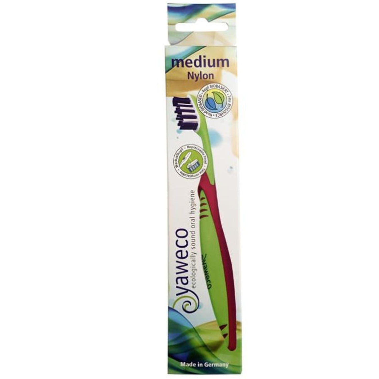 Escova de dentes de nylon média Yaweco