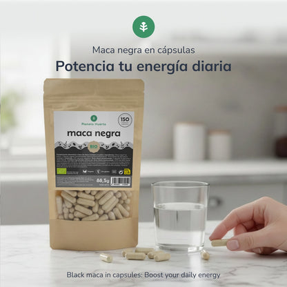 ORGANIC Black Maca Planeta Huerto 150 cápsulas