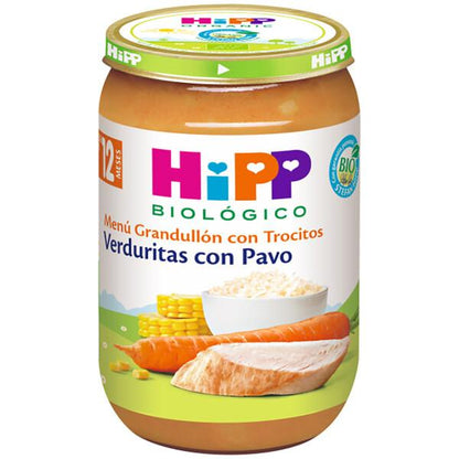 Embalagem x 3 Pote de legumes com peru biológico +12 meses HiPP 220 g