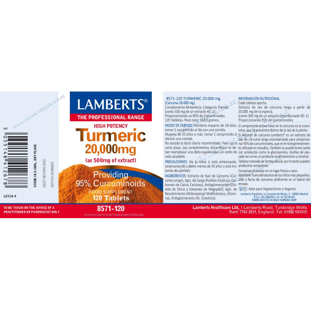 Cúrcuma 20.000 mg Lamberts