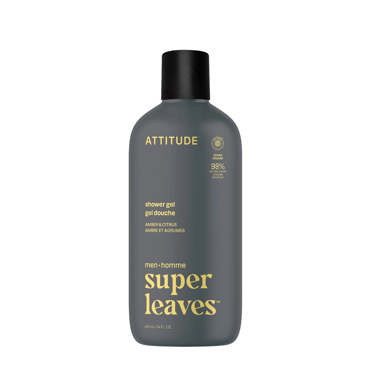 Super Leaves Men Attitude Gel de Banho Âmbar e Citrinos 415 ml