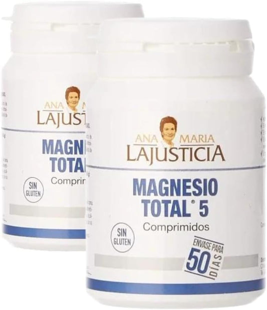 Embalagem 2X Magnésio Total 5 Sais, Ana María La Justicia, 100 comprimidos