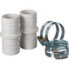 Kit 2 conectores de união de mangueiras Ø 38 mm + 4 abraçadeiras Gre