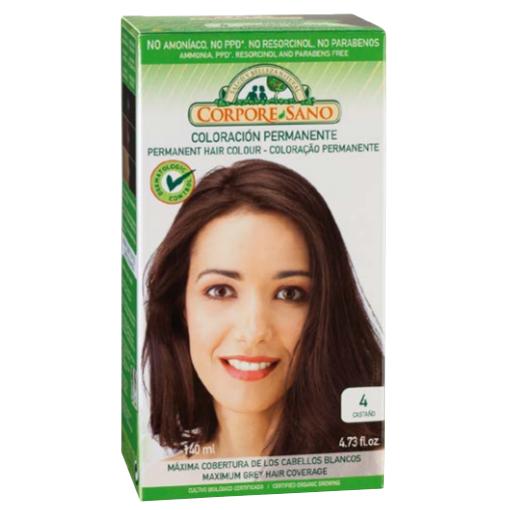 Tinta permanente nº 4 Corpore Sano castanho 140 ml