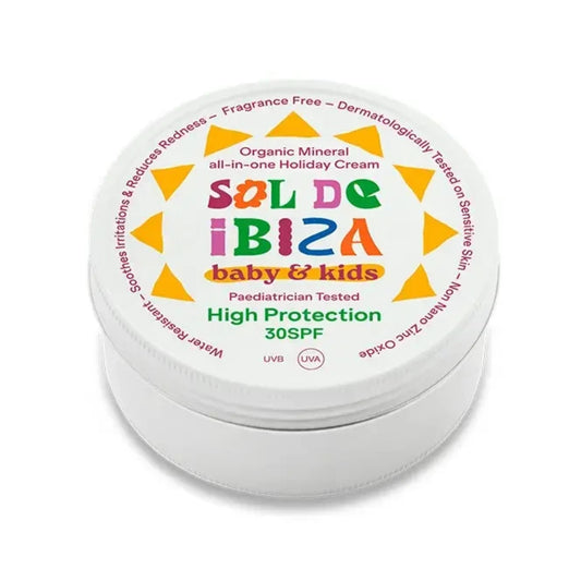 Protetor Solar Tudo em Um - Bebés 0 meses FPS30 Sol de Ibiza BIO 100 gr
