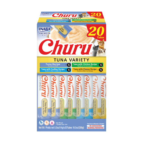 Churu Tuna variedades Snack cremoso para gatos 20 x 14 g