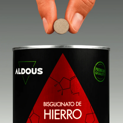Hierro Suplemento 28 mg + Vitamina C, B12 y Acido Fólico Aldous Bio 400 Comprimidos
