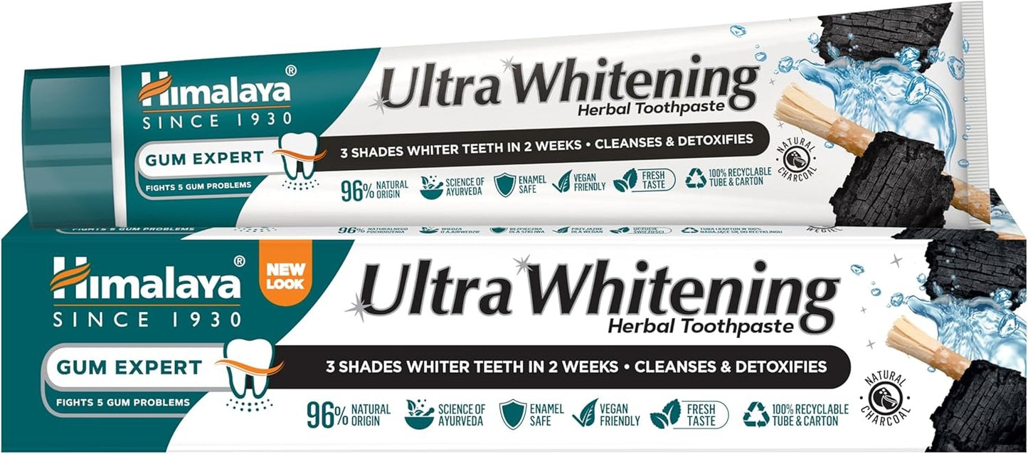 Pasta de dentes Himalaya Ultra Whitening com carvão 75ml