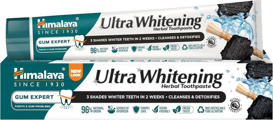 Pasta de dentes Himalaya Ultra Whitening com carvão 75ml