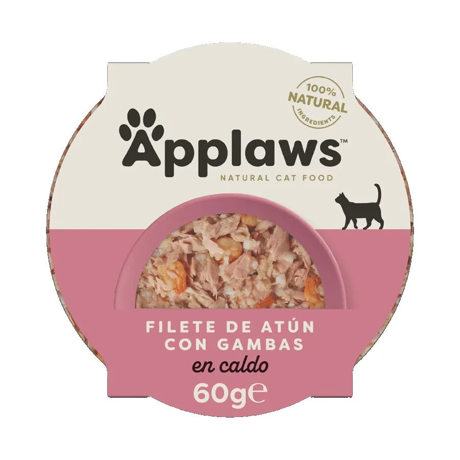 Applaws Cuba de Filete de Atum e Camarão para Gatos 60 g