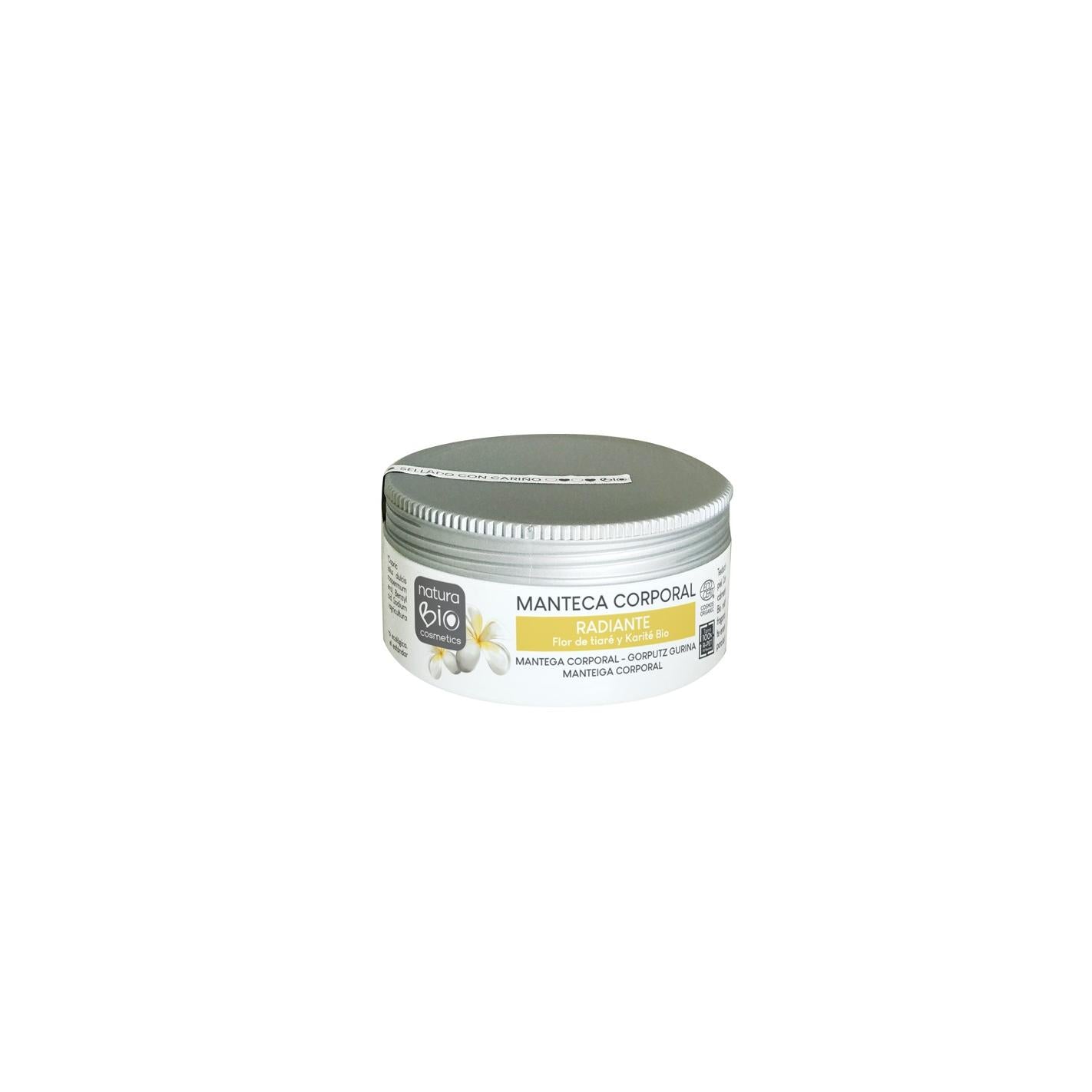 Manteiga Corporal Radiante de Tiare e Karité NaturaBio 200ml
