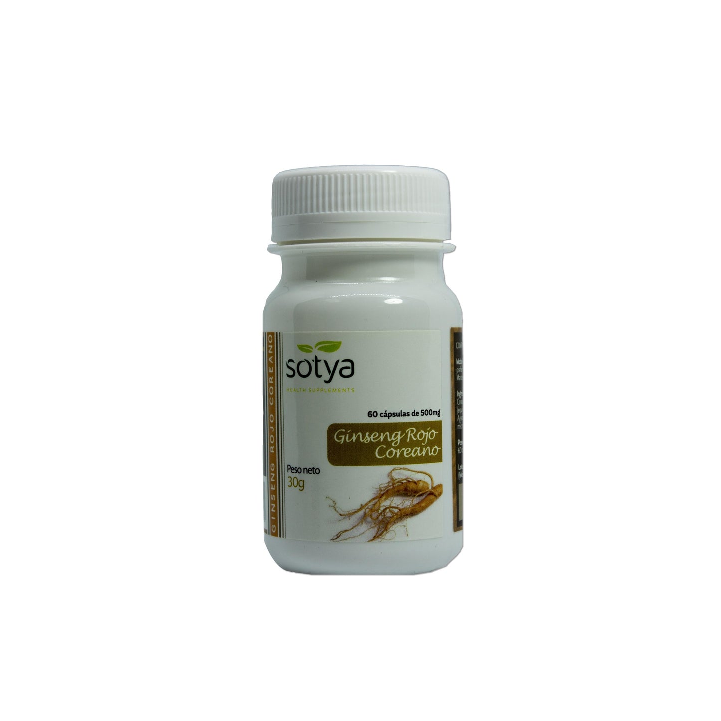 Ginseng Vermelho Coreano Sotya 60 Cápsulas