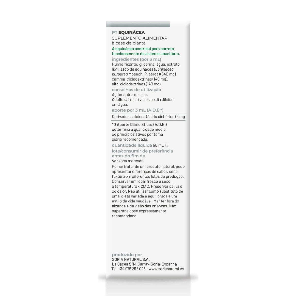 Extrato de Equinácea Soria Natural, 50 ml