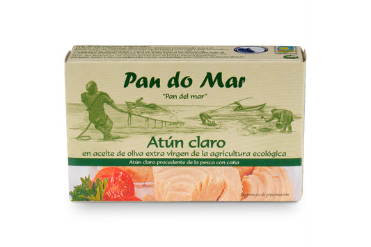 Atún claro en aceite de oliva ecológico en Lata Pan do Mar 120g