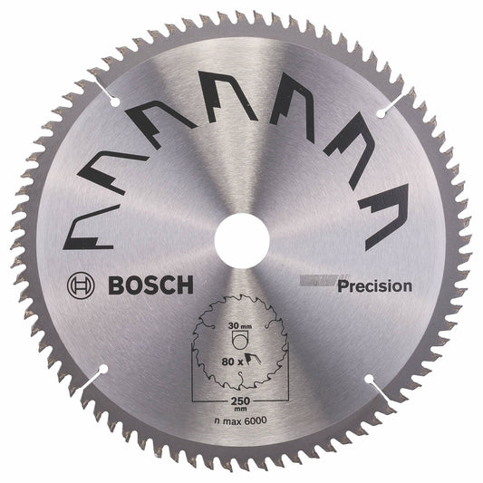 Lâmina de serra circular de precisão Bosch 250 x 30 mm 80 dentes