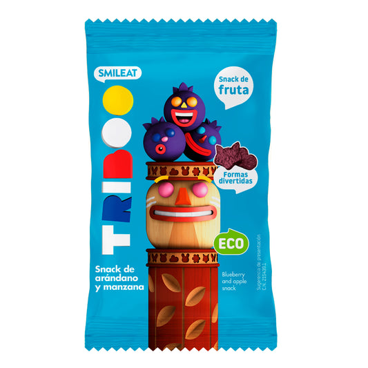 Snack de Maçã e Mirtilo Biológico 25g, Triboo