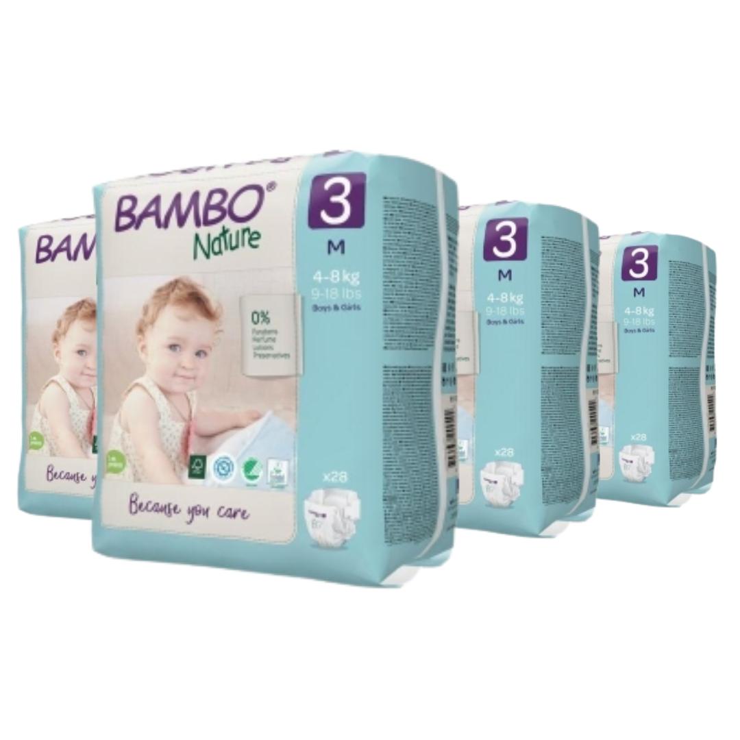 Pack poupança fralda Midi T3 (4-8 kg) Bambo 208 unidades