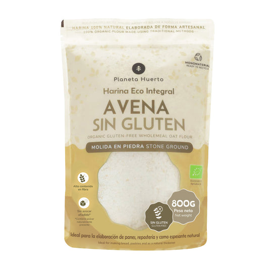 Farinha de Aveia Integral Sem Glúten Eco Planeta Huerto 800 g