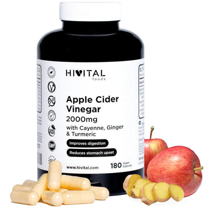 Vinagre de maçã 2000 mg 180 cápsulas vegan Hivital
