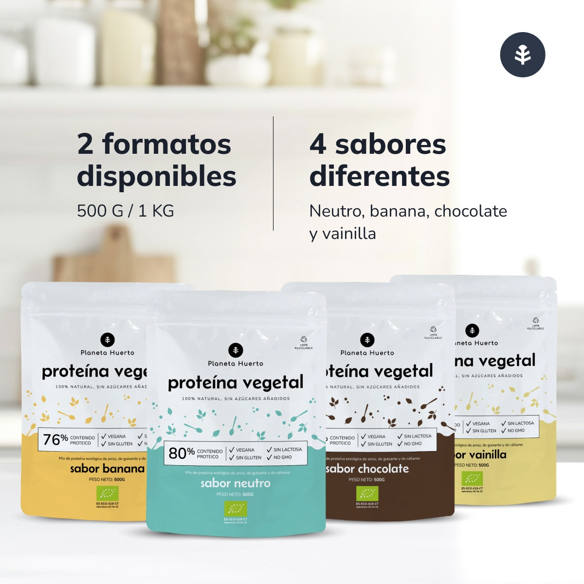 Proteína Vegetal Eco 75% Baunilha Planeta Huerto 1Kg