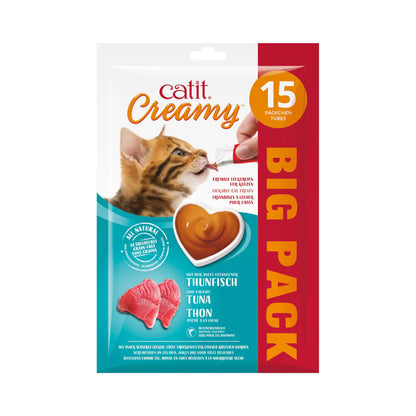 Snack líquido para gatos sabor atún Creamy 15 x 10 g Catit
