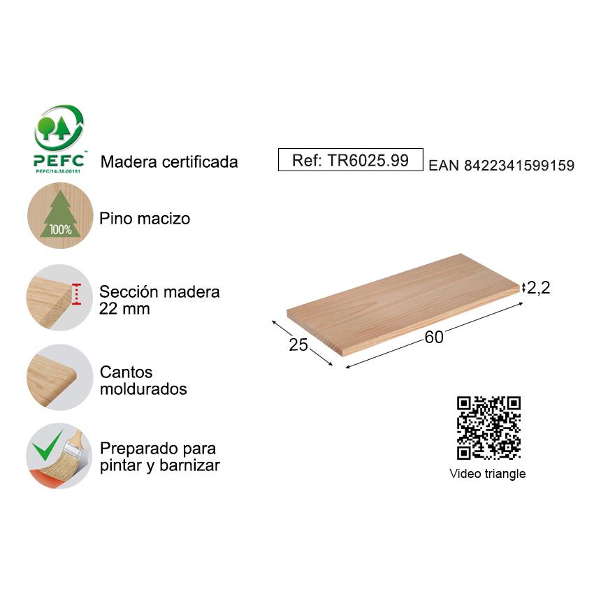 Prateleira de parede triangular 90x25 cm