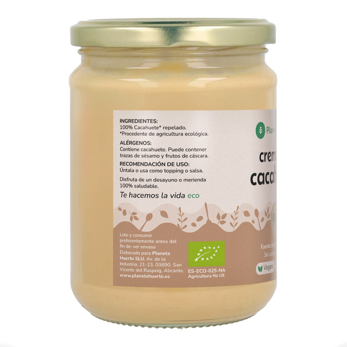 Manteiga de Amendoim Biológica Planeta Huerto 350g
