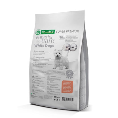 Nature's Protection White Dog Food sem cereais Salmão adulto 1,5 kg