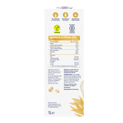 Bebida de Aveia sem Açúcar Alpro 1 Litro