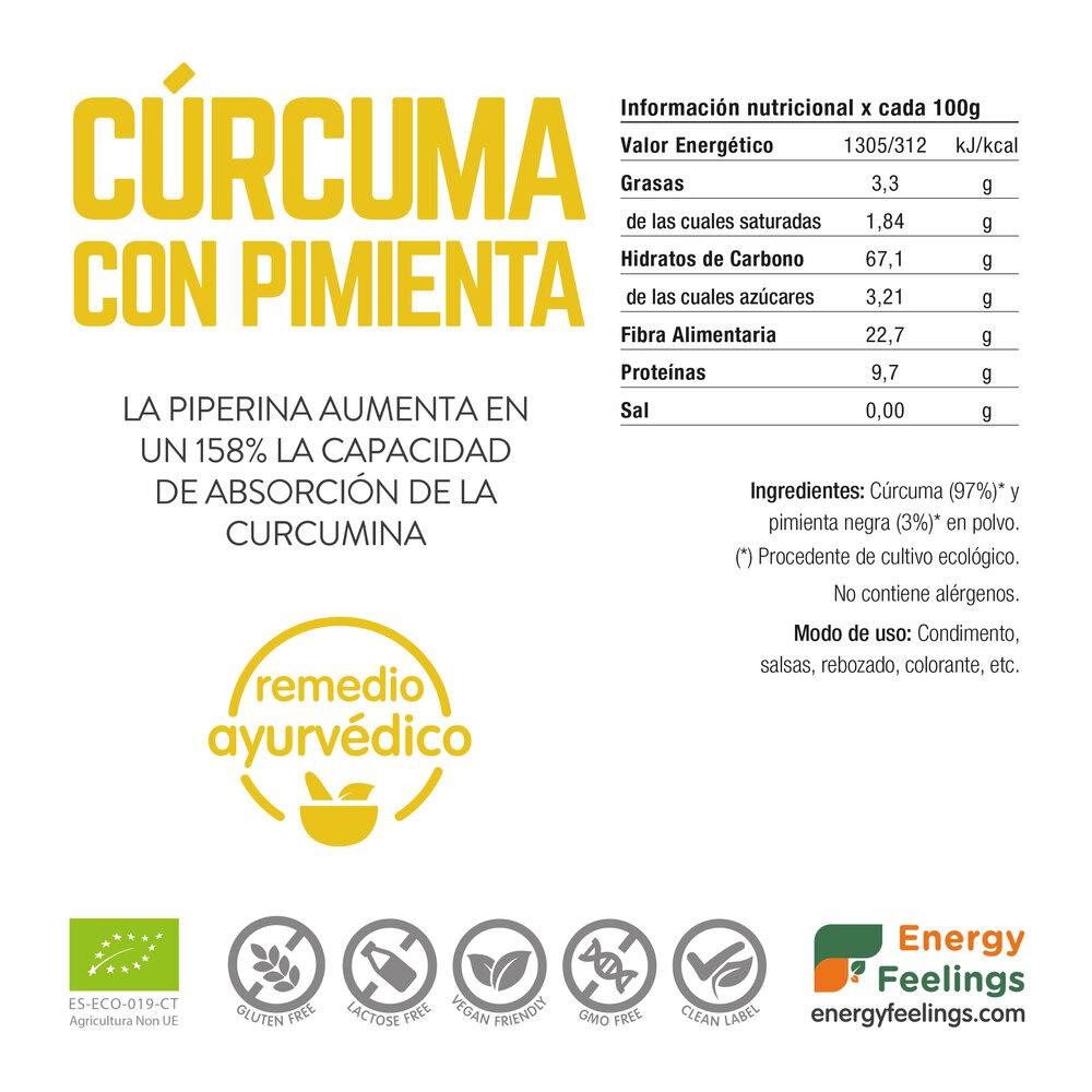 Cúrcuma com Pimenta-do-Reino em Pó Eco Energy Feelings 200 g