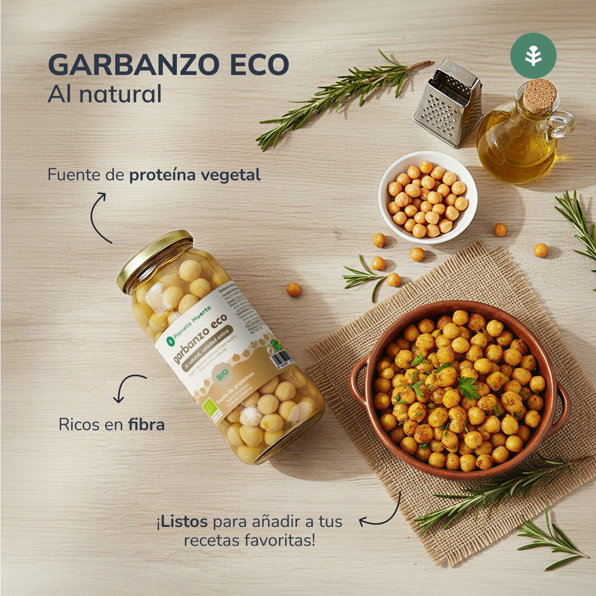 Grão de bico cozido ECO Planeta Huerto 400 g