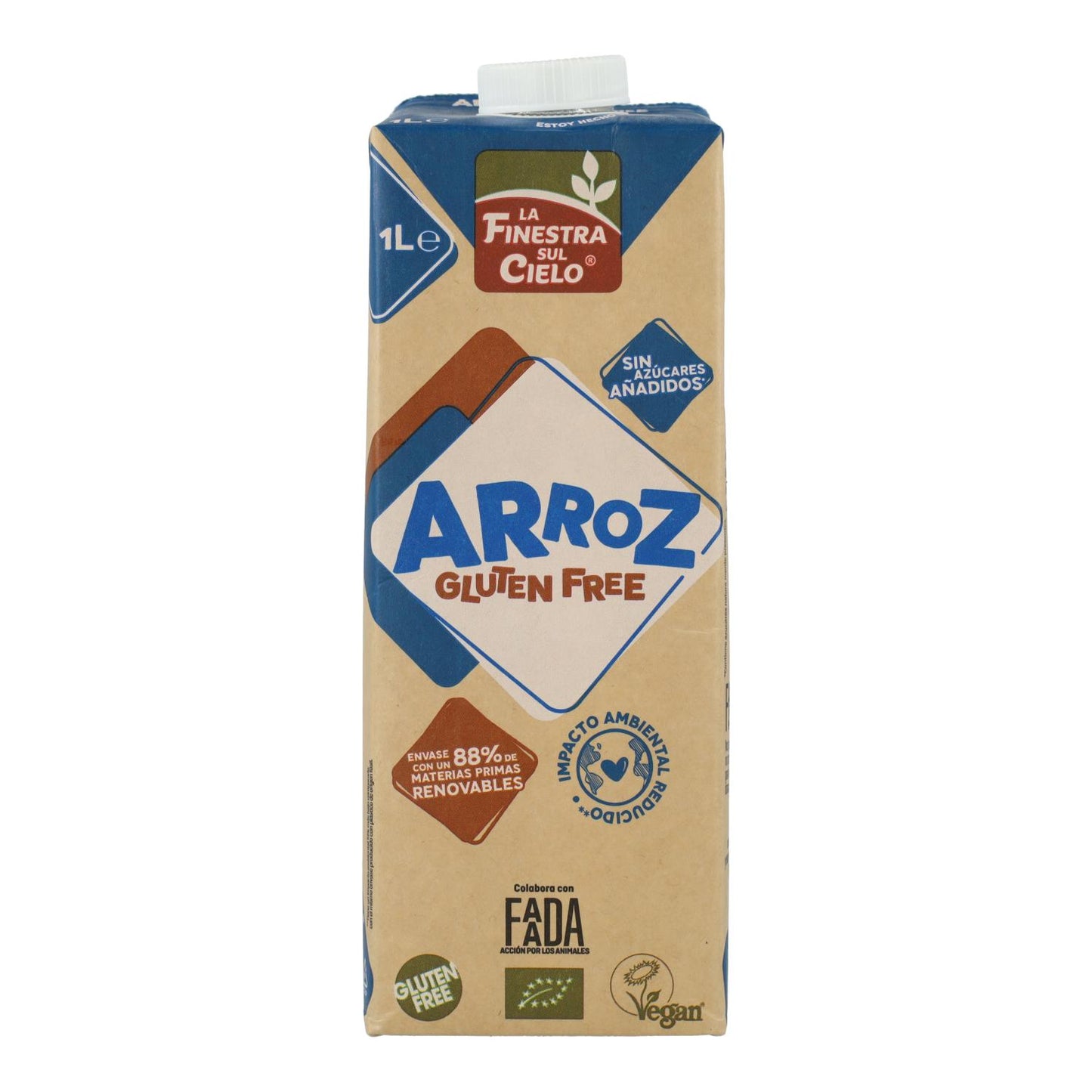 Bebida de Arroz Bio sem Glúten La Finestra Sul Cielo 1 L