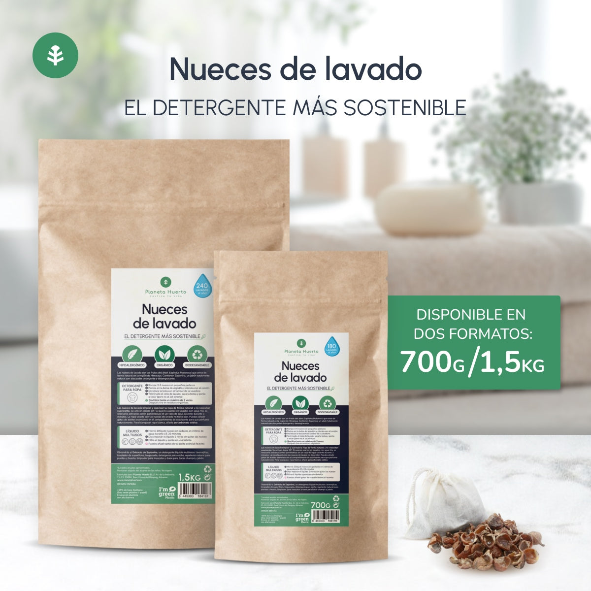 Nozes para Lavar Planeta Huerto 700 gr